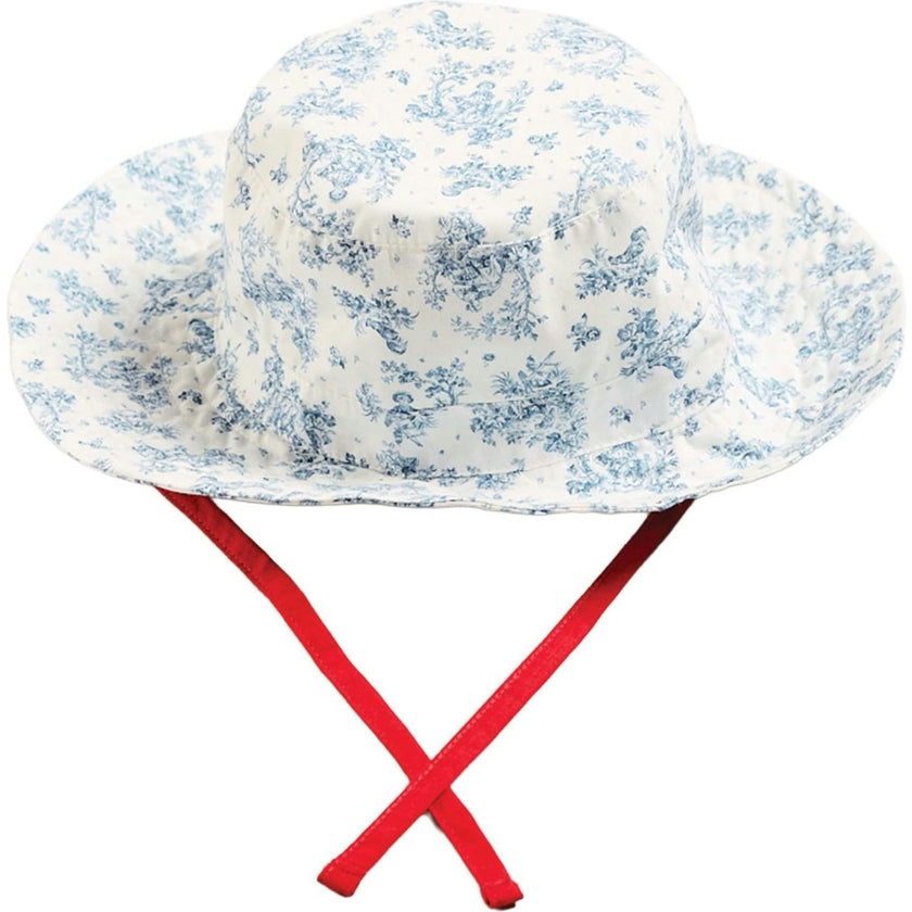 Audrey Toile Beach Hat in Blue (S-L)