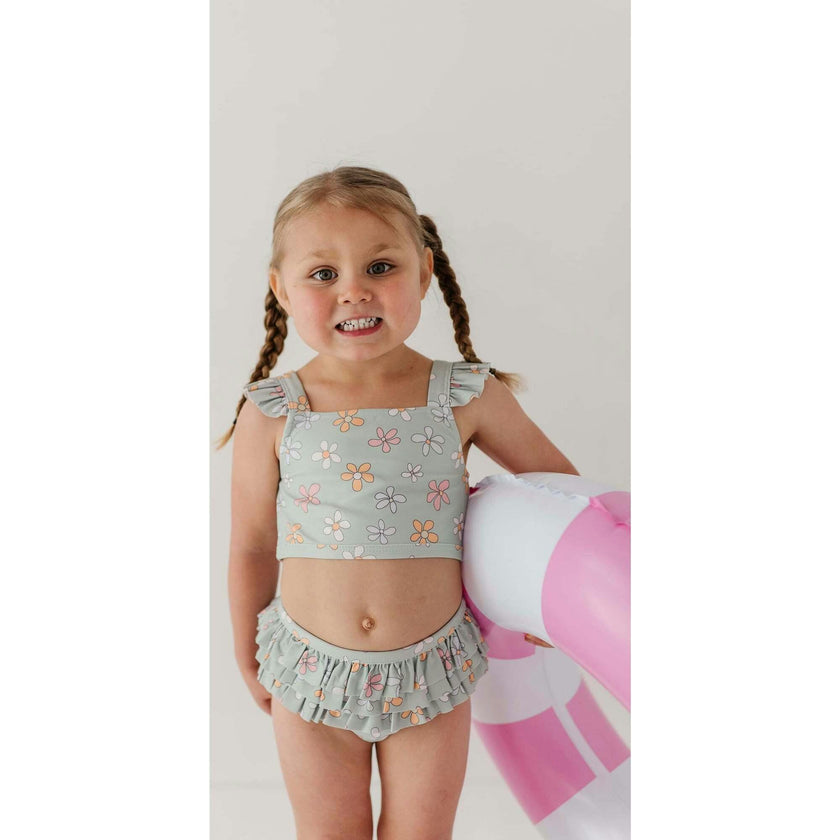 Girl's Two-Piece Ruffle Swimsuit