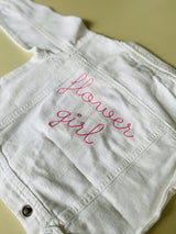 Baby + Kids "flower girl" Denim Jacket