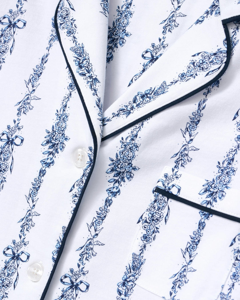The Poppy Pima Short Set in Navy Mayfair Toile
