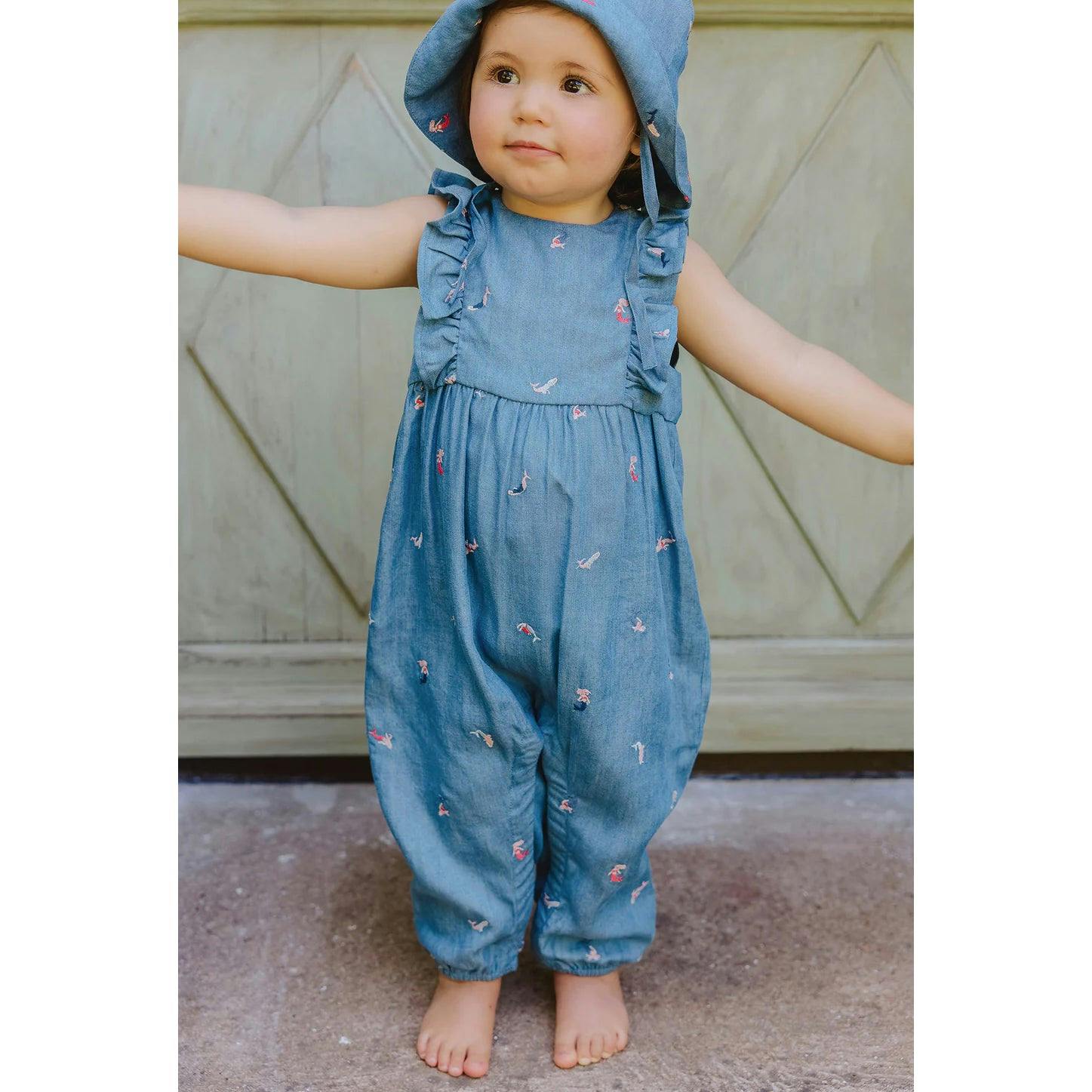 TARTINE ET CHOCOLAT Mermaid Dreams Chambray Jumpsuit