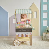 Jolly Pals Wood Ice Cream Stand with 33 Accessories and Chalkboard