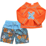 18'' Doll Surf Shirt & Floral Print Swim Trunks
