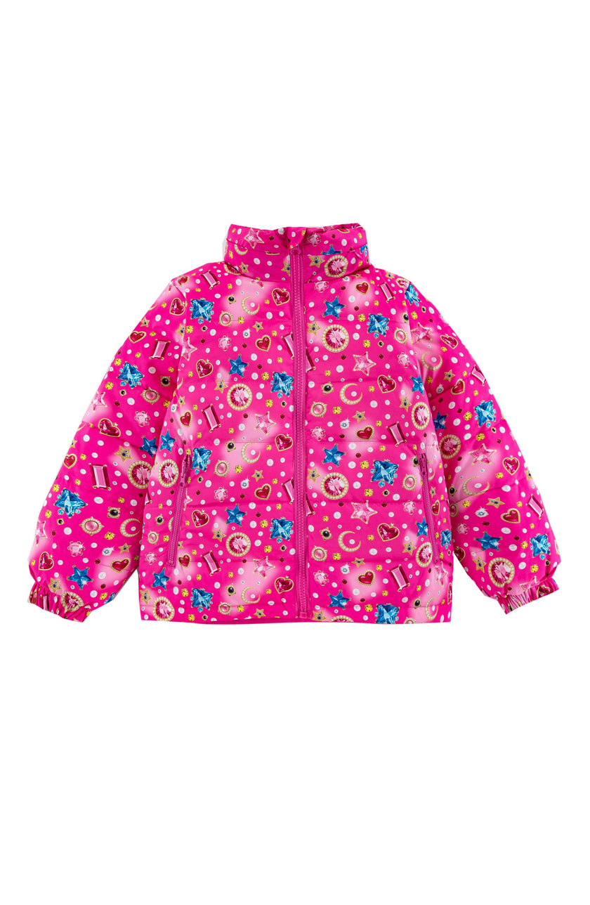 Blake Hooded Reversible Lightweight Down Puffer Jacket, Gems and Pearls