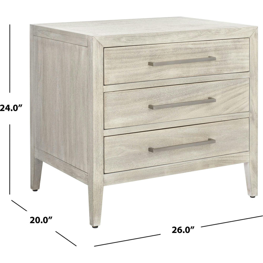Ariella 3 Drawer Nightstand