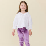 Girls Velour Legging - Lavender