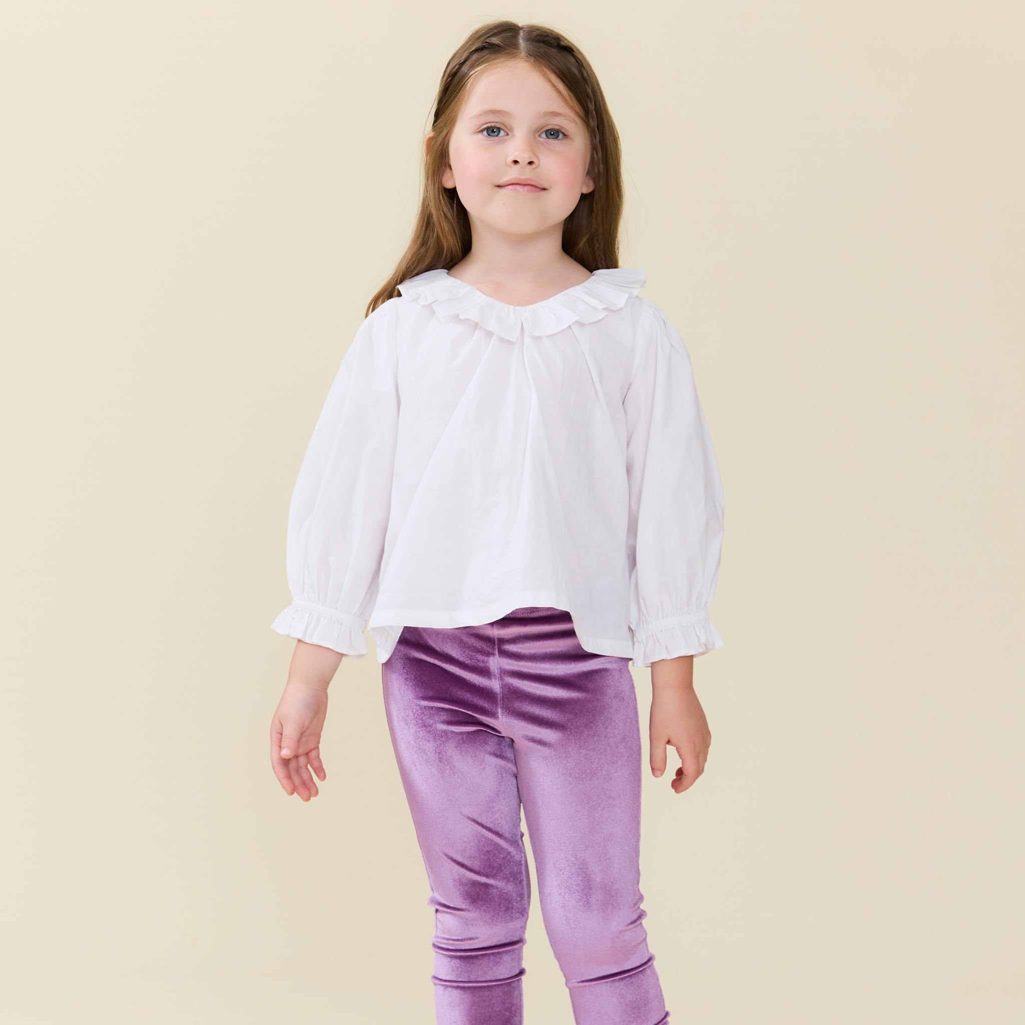 Girls Velour Legging - Lavender