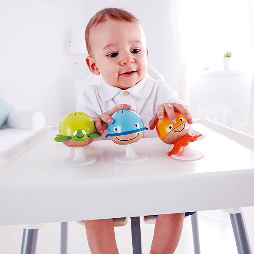 : Stay-Put Sea Animal Suction Cup Rattle Set