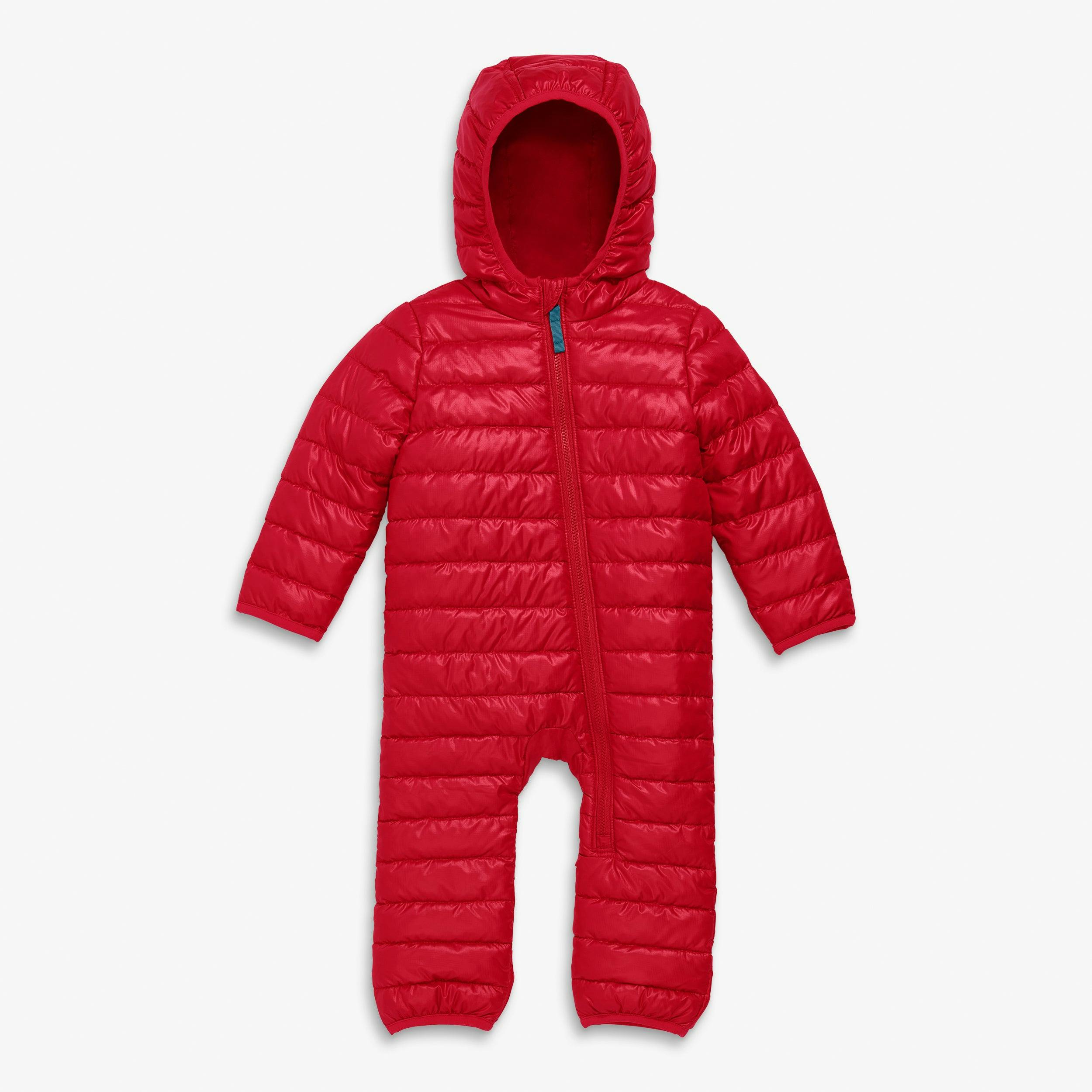 Baby lightweight puffer suit in solids