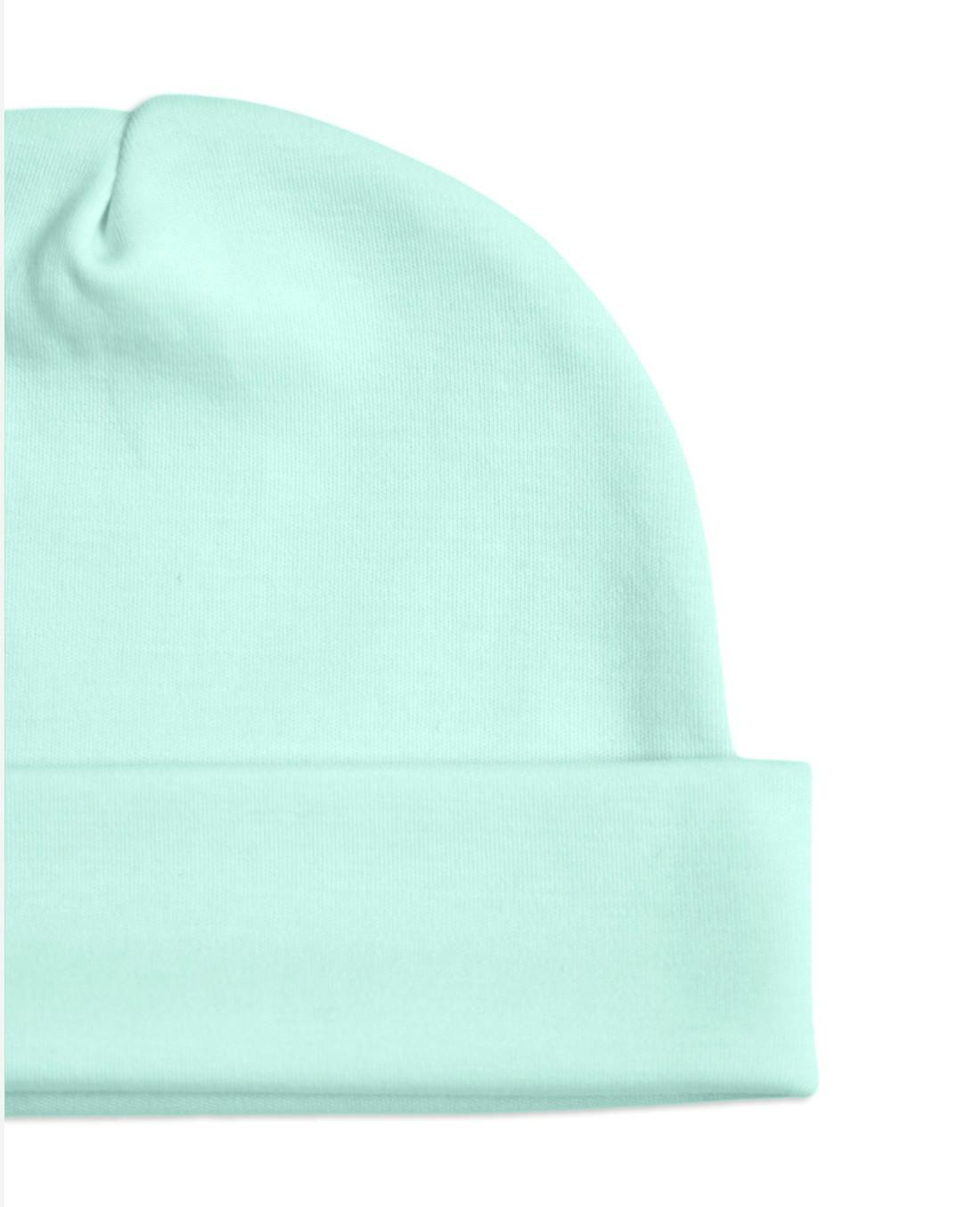 Mint Newborn Hat in Pima Cotton