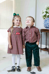 Plaid Dress With Flowers