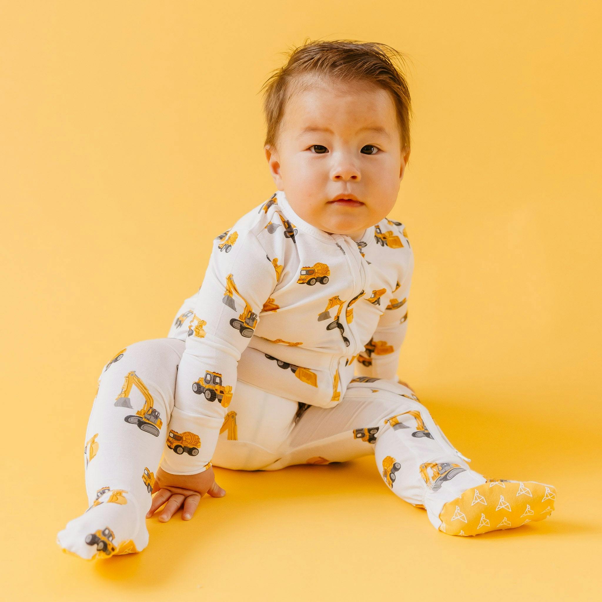 Bamboo Zip-Up Footie Pajama - Dozer