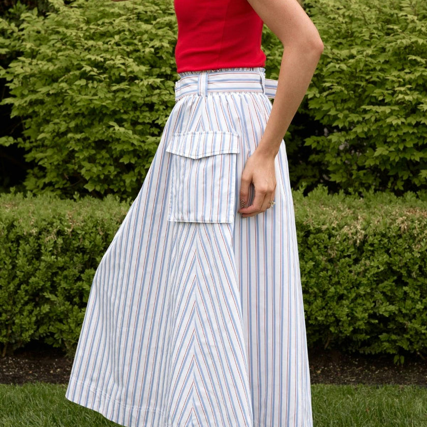 Lizzy Skirt in Heritage Stripe