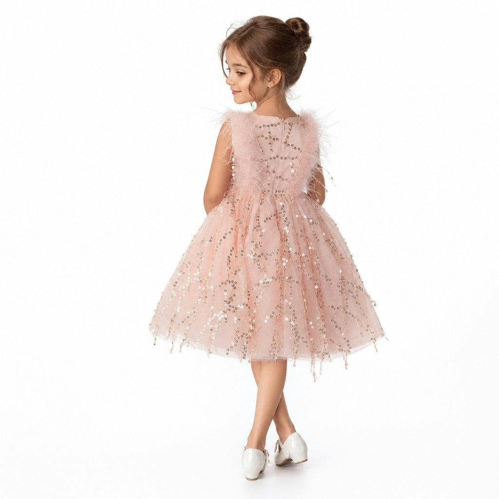 Sparkly Feather Fairy Tulle Dress