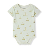 Sailboat Melody Organic Cotton Short Sleeve One Piece