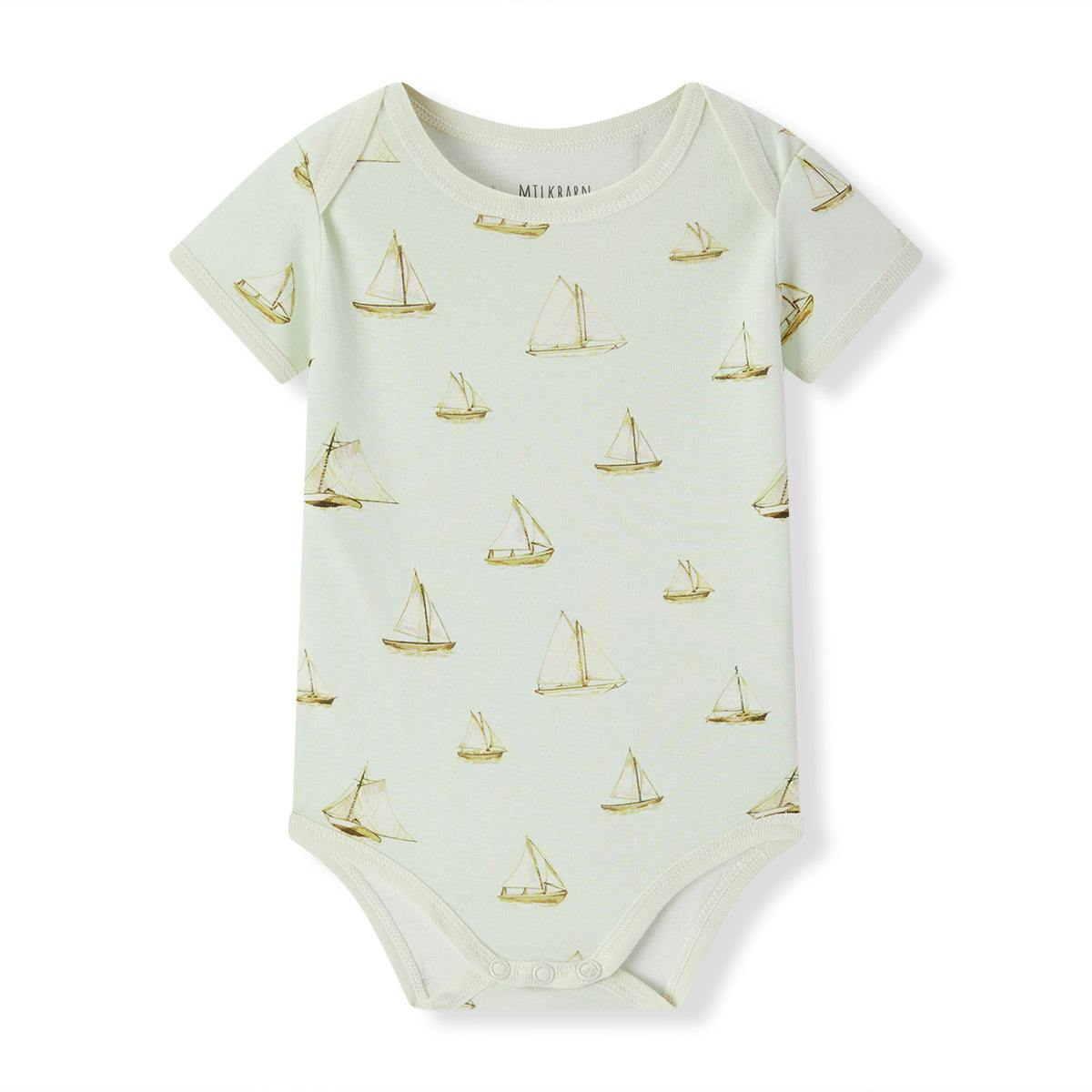 Sailboat Melody Organic Cotton Short Sleeve One Piece