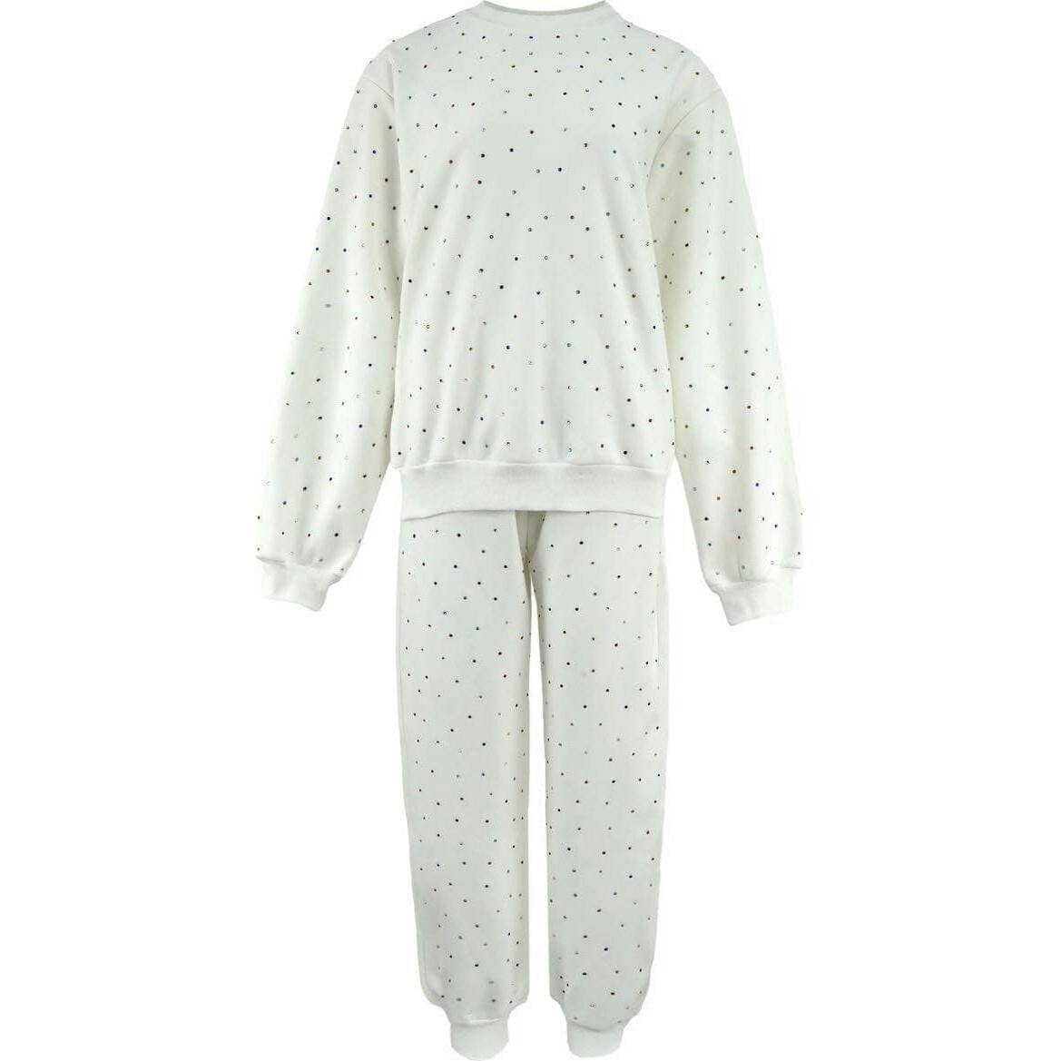 Women's White Rainbow Sparkle Set