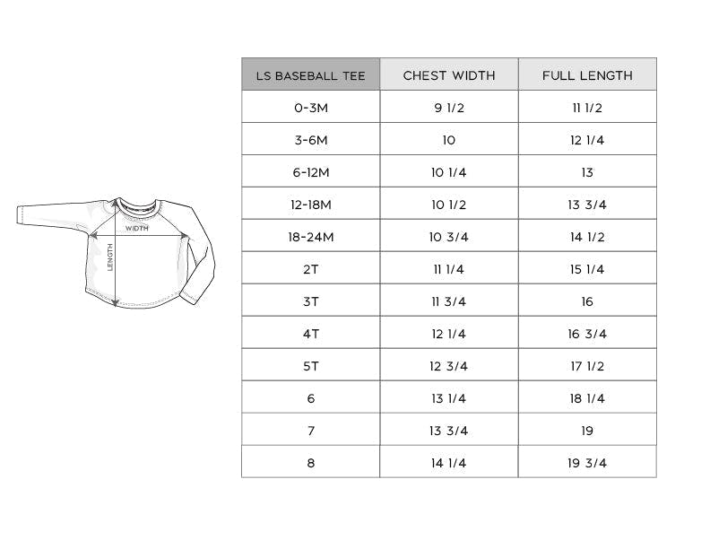 Girl's Long Sleeve Baseball Tee