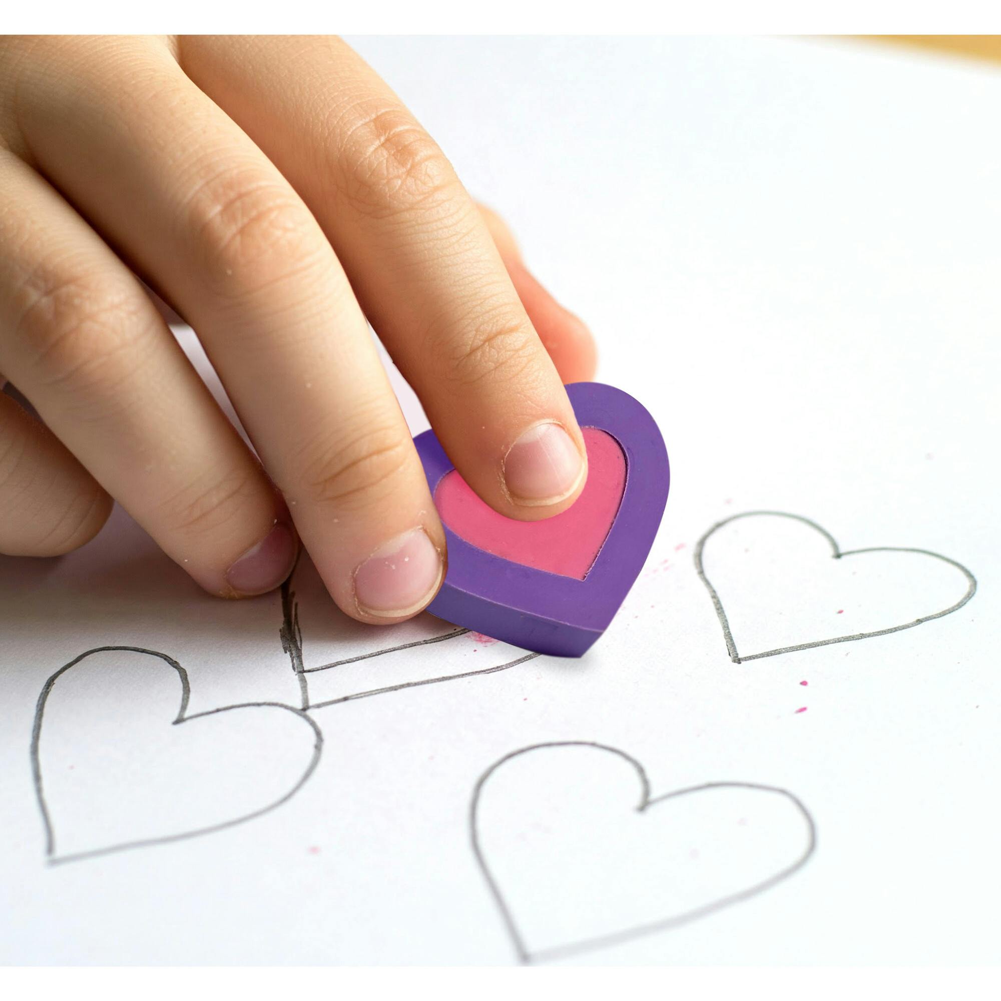 Hearts in Bloom Puzzle Erasers - Set of 6
