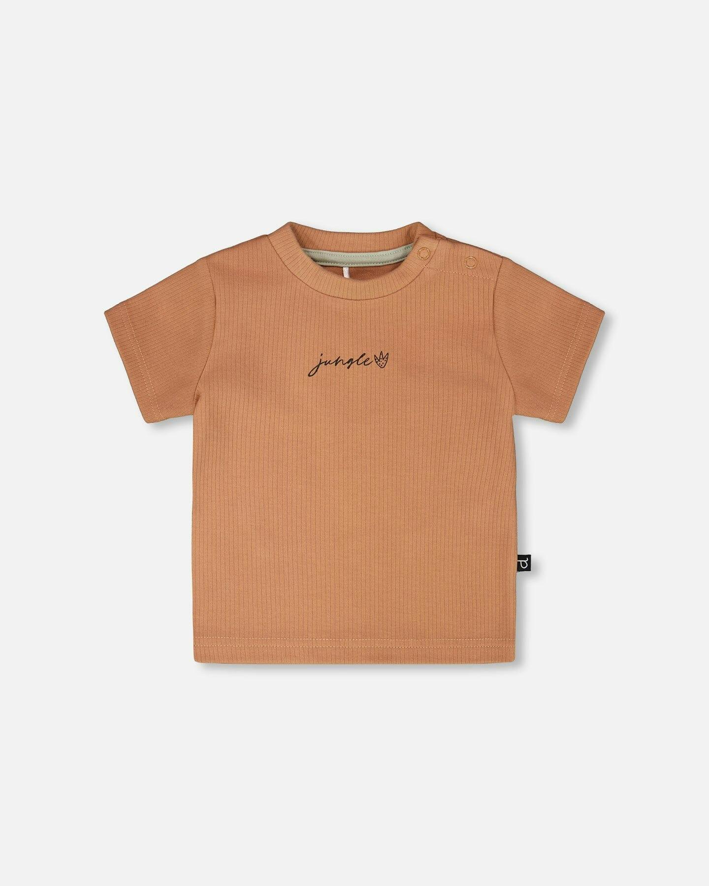Cotton Rib Jersey T-Shirt And Organic Cotton Jersey Short Set