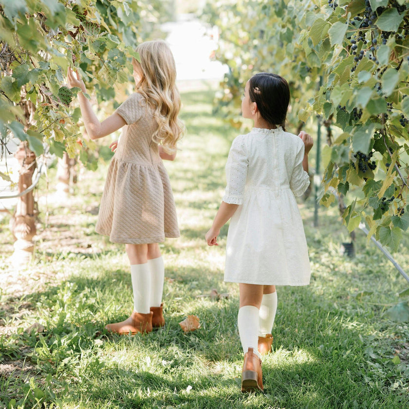 Organic Tiered Eyelet Dress