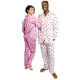Men's Reindeer Red Long PJ Set - Organic Cotton Poplin