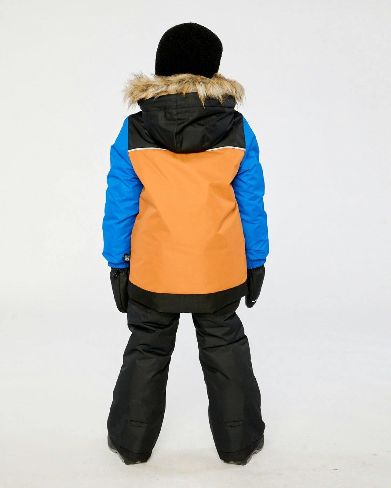 Two Piece Discover Snowsuit Black Brown and Blue