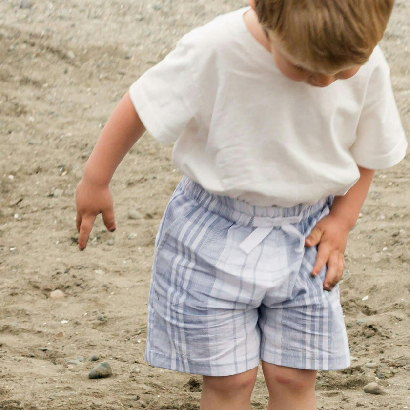 Everyday Drawstring Waist Check Shorts