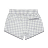 boys dove grey gingham boardie
