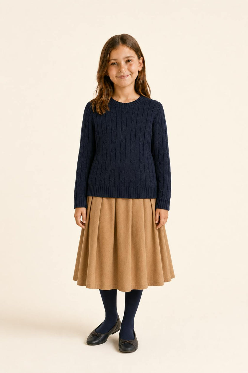Basic Unisex Cable Sweater