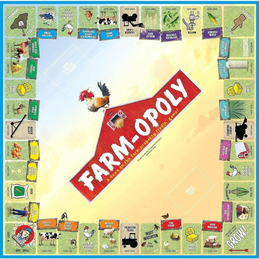Late for the Sky Farm-Opoly Board Game