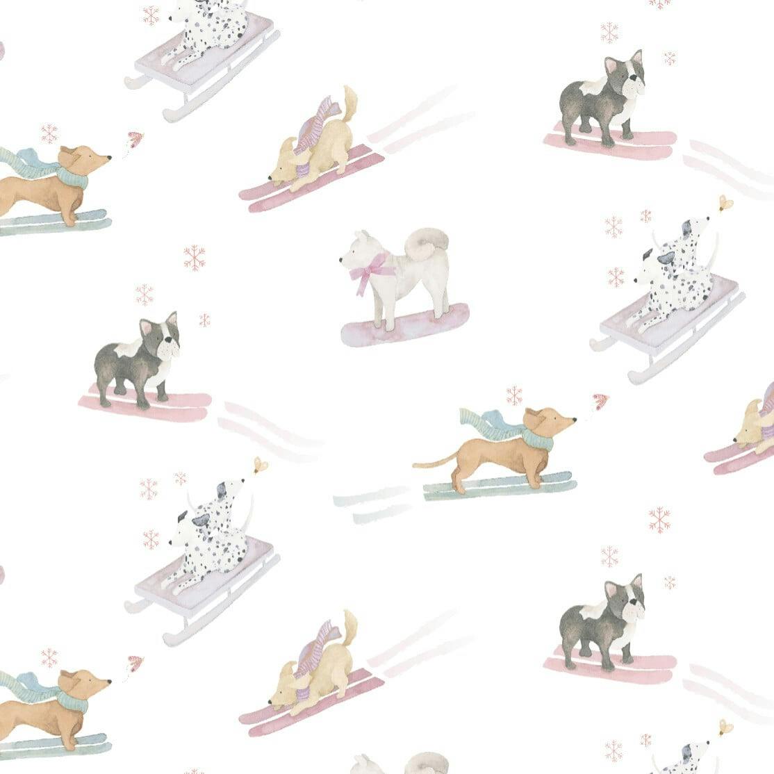 Ski Pups Girl Baby Pajama