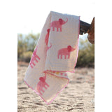 Organic Pink Elephant Quilt