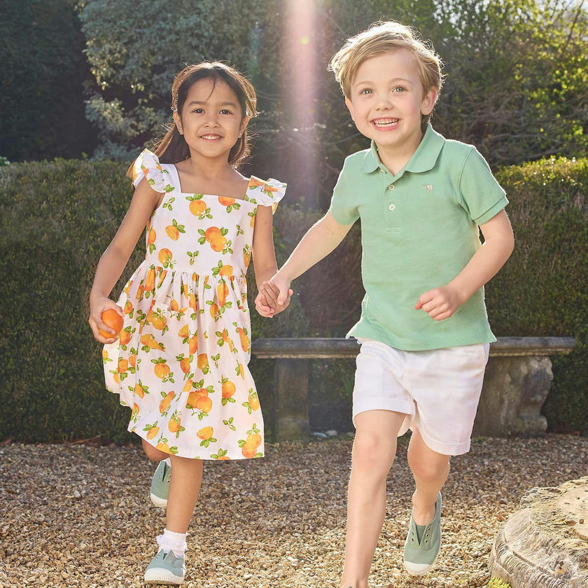 Adelina Summer Dress in Oranges