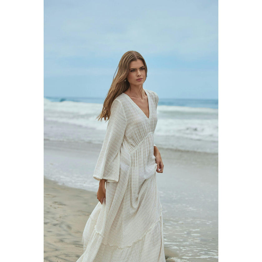 Women'S Waterlily Willa Cover-Up Maxi Dress, White