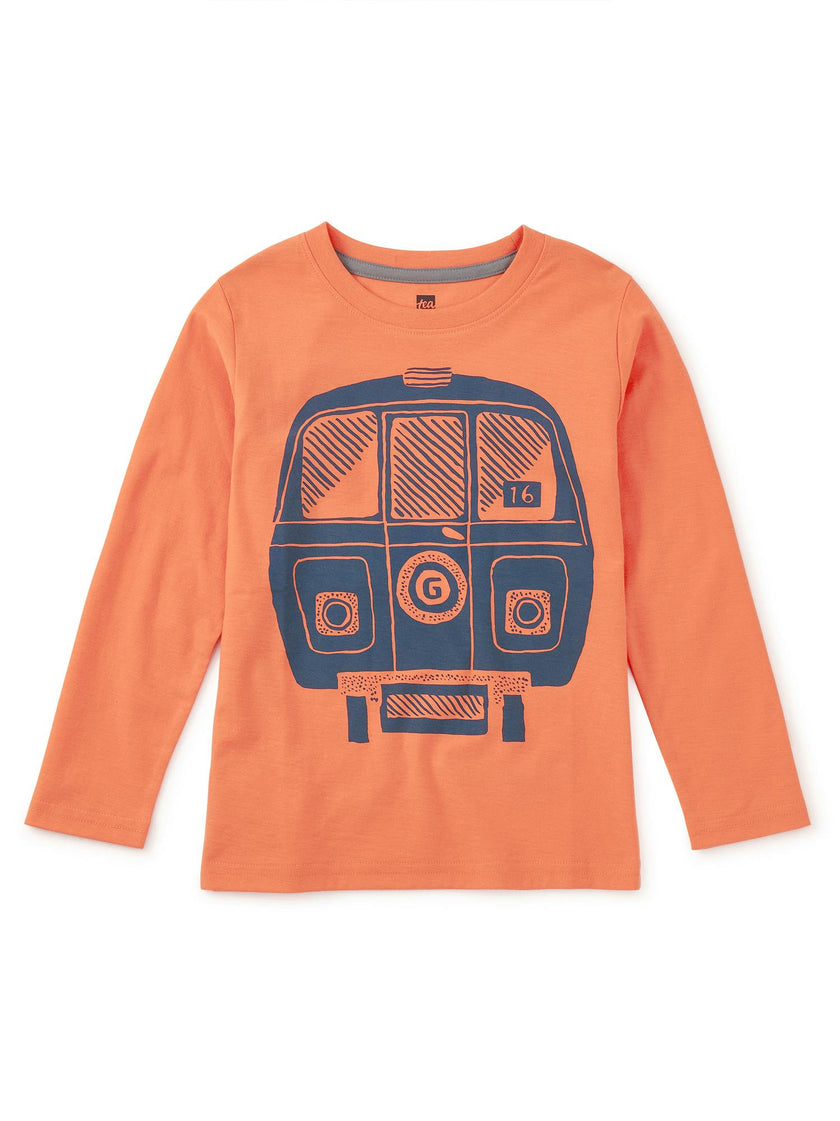 Glasgow Subway Graphic Tee, Tangerine