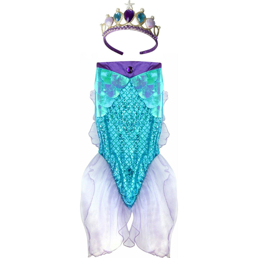 Mermaid Glimmer Skirt Set with Headband