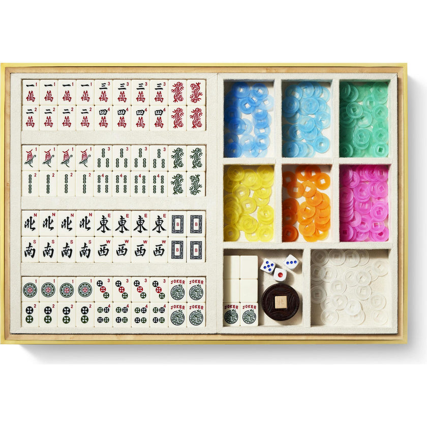 Luxe Shagreen Mahjong Set w/ Pieces
