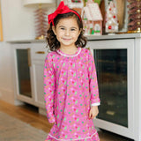 Carlin Girls' Dress - Christmas Candy Pink