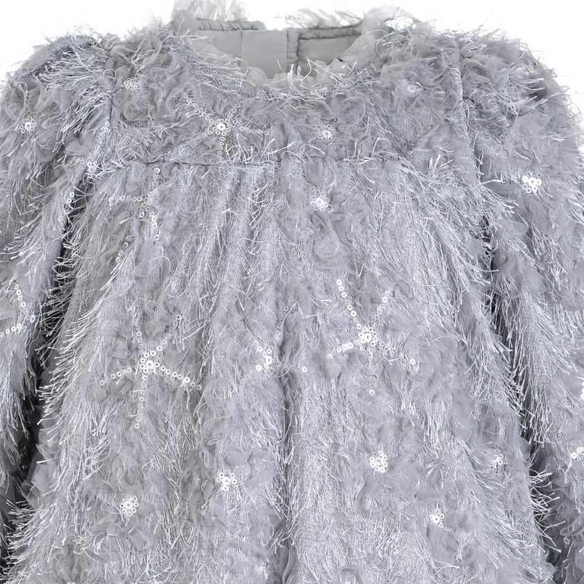 Silver Shimmer A-Line Dress
