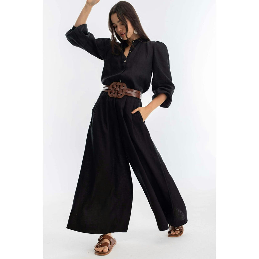 Sabi Linen Pants - Black