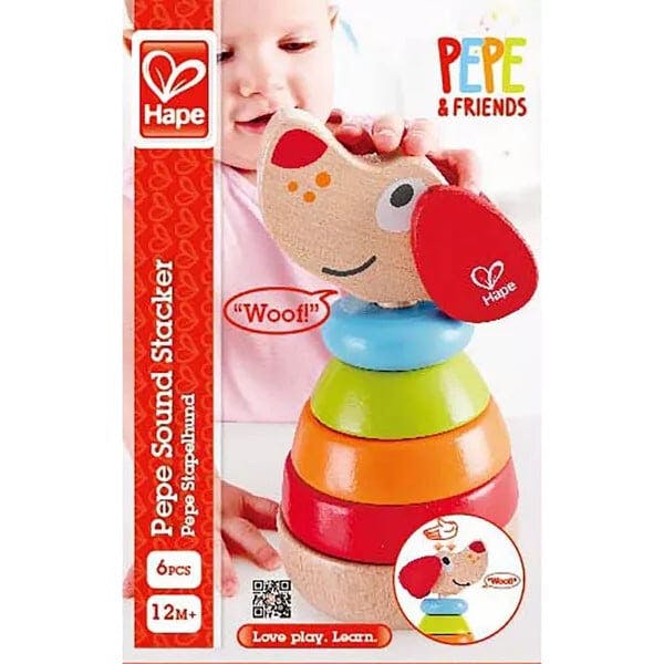 Hape: Pepe Sound Stacker - 6pc Wooden Toy