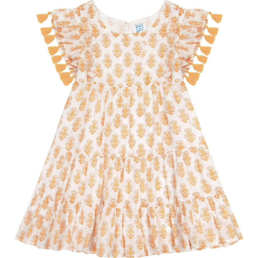 Sophie Scoop Neck Short Sleeve Tassel Dress