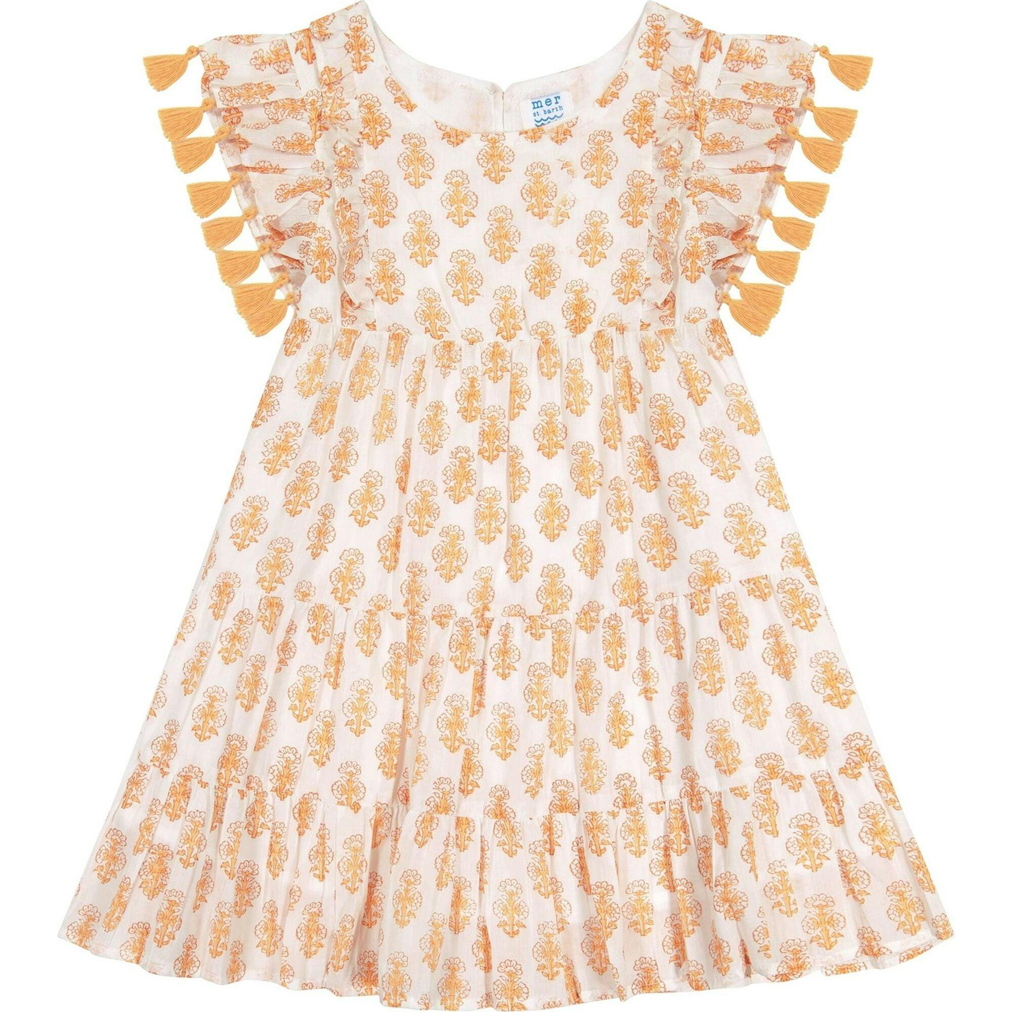 Sophie Scoop Neck Short Sleeve Tassel Dress