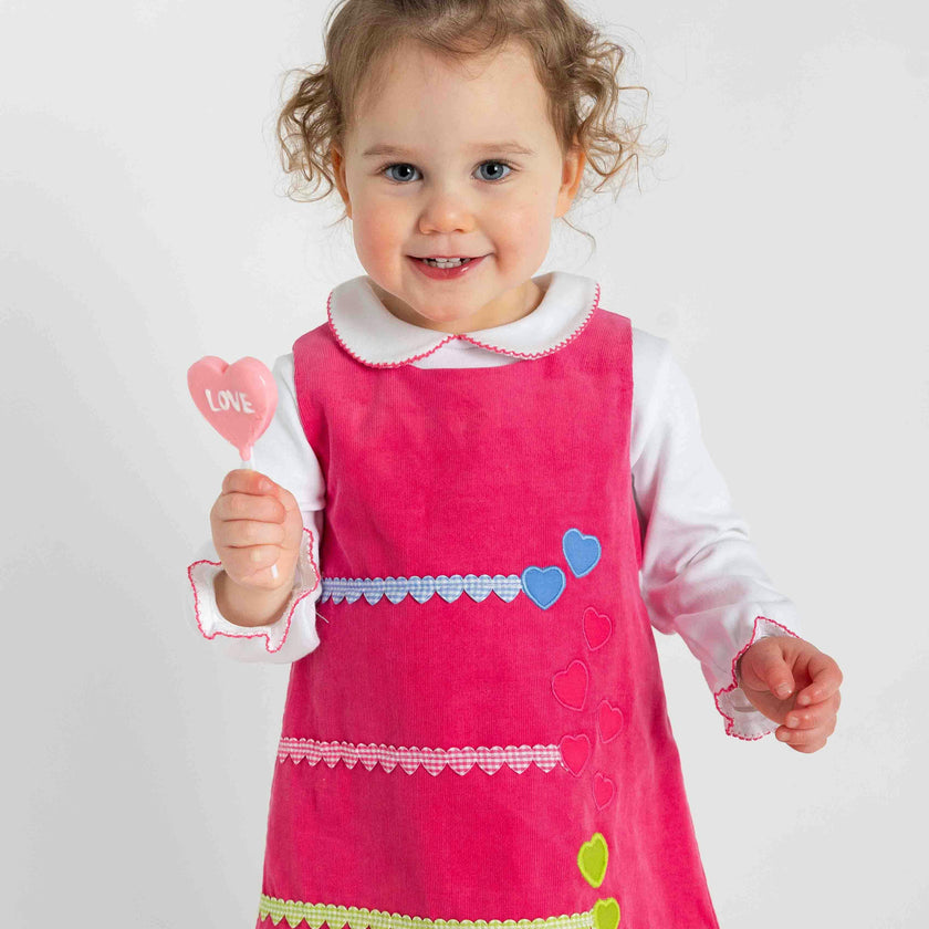 Corduroy Jumper With Hearts