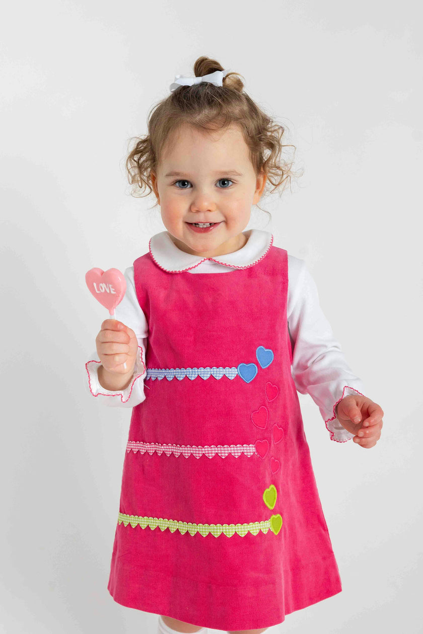 Corduroy Jumper With Hearts
