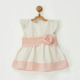 White Floral Street Tulle Dress