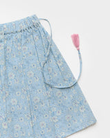 Ruth Skirt - Tonal Floral Blue print