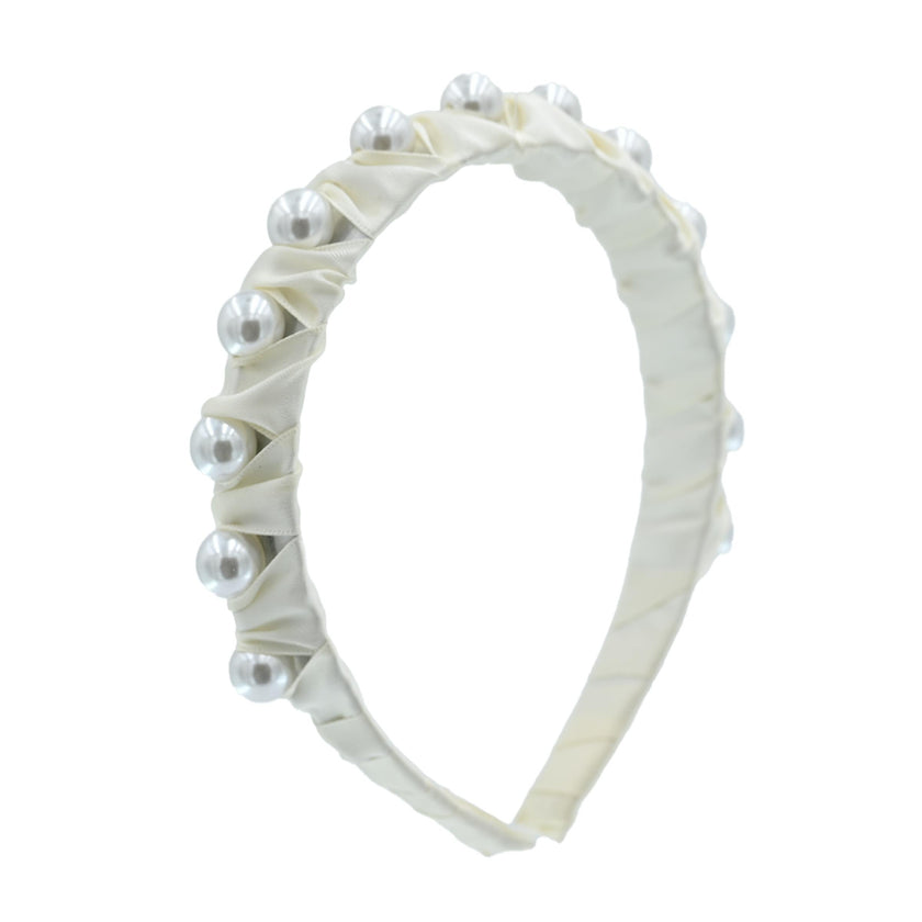 Multicolored Pearl Studded Headband