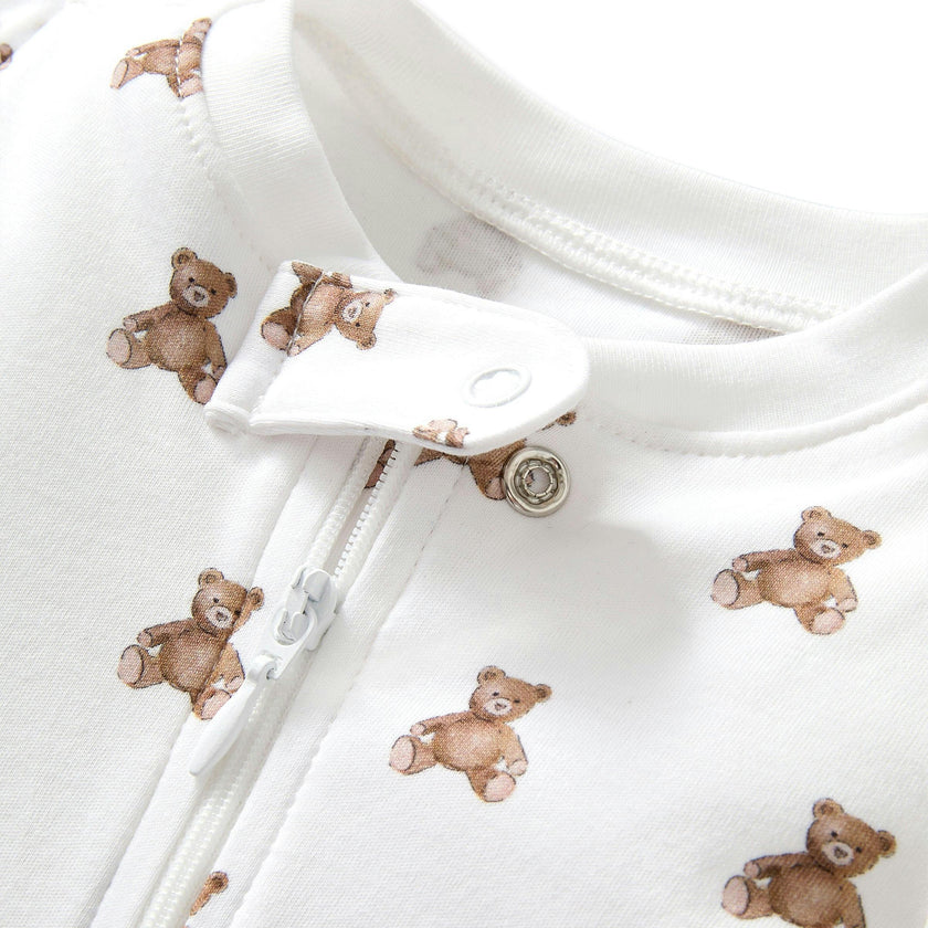 Baby's Pima Romper in Teddy Tales